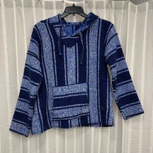 Baja‎ Poncho Hoodie Blue Size L